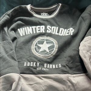 BoxLunch Marvel Winter Soldier Panel Crewneck sweatshirt